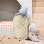 Oppbevaringskurv pop-up resirkulert polyester 37x27x85 cm materiale nærbilde