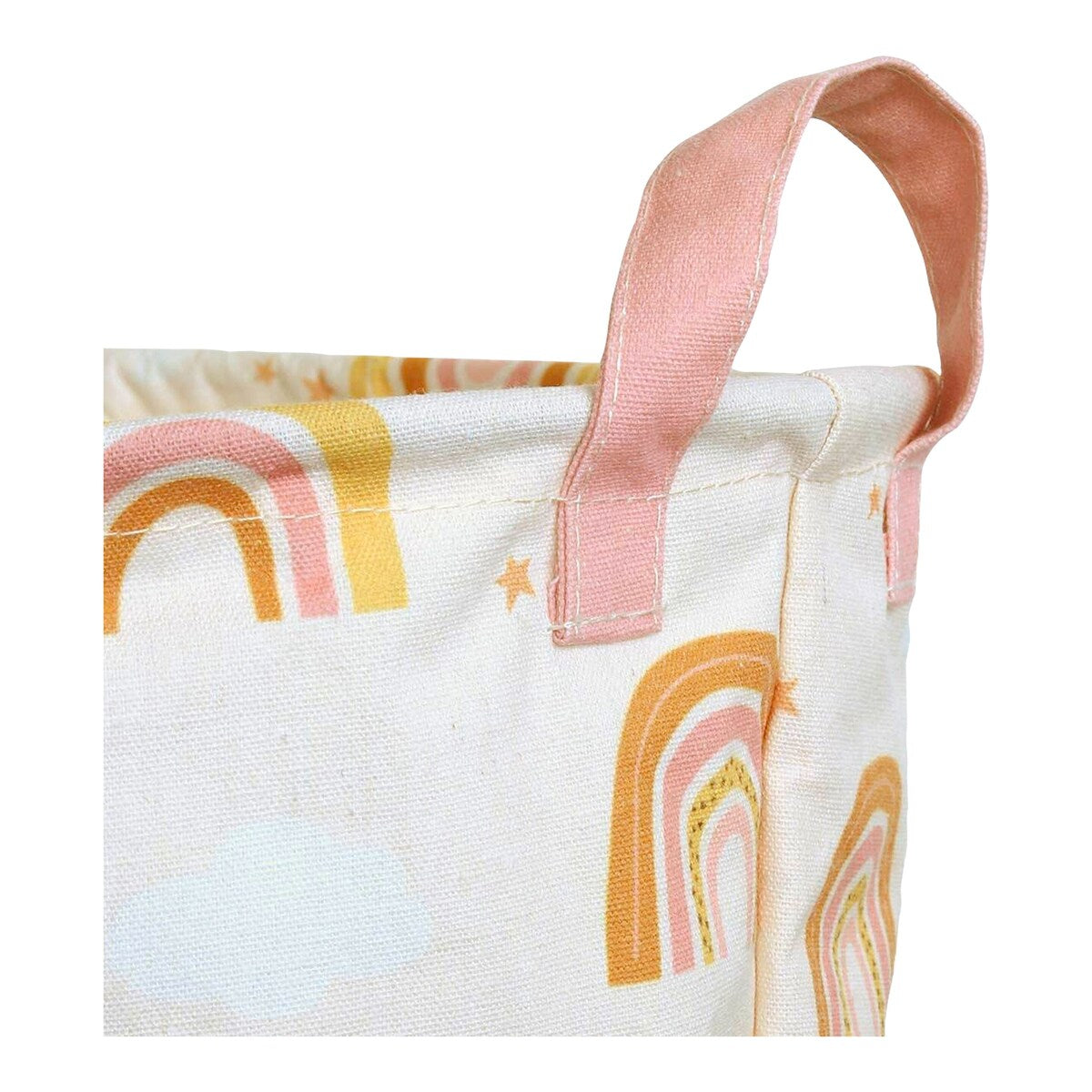 Oppbevaringskurv sammenleggbar 40x40x50 cm tekstil med leker inni