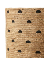 Oppbevaringskurv XL i jute ETHNIC 48 cm høy bakside