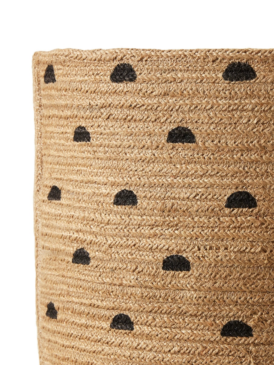 Oppbevaringskurv XL i jute ETHNIC 48 cm høy bakside