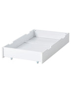 Oppbevaringsskuff for babyseng MDF hvit forfra