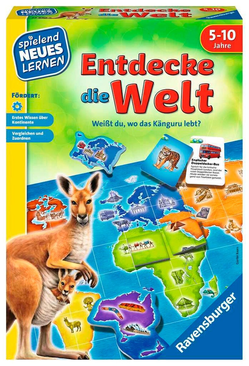 Oppdag verden geografispill 2-4 spillere fra 5 år forfra