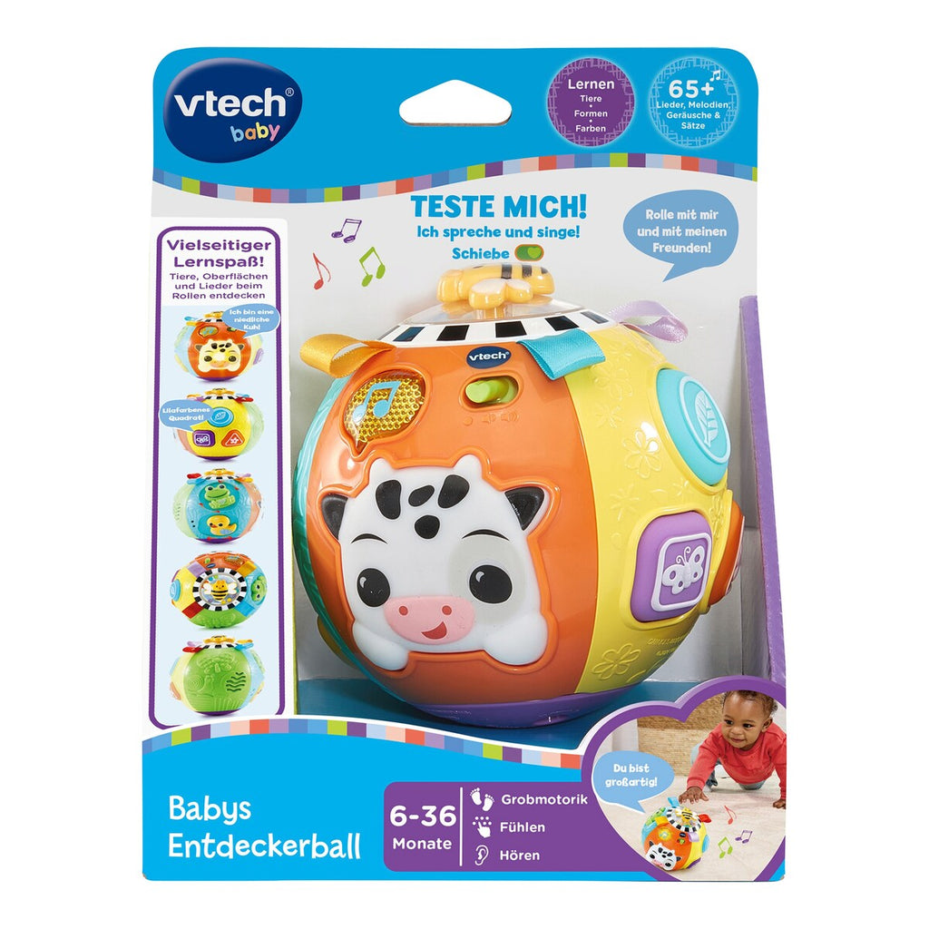Oppdagelsesball med 3 spillmoduser for baby - Vtech med formentaster