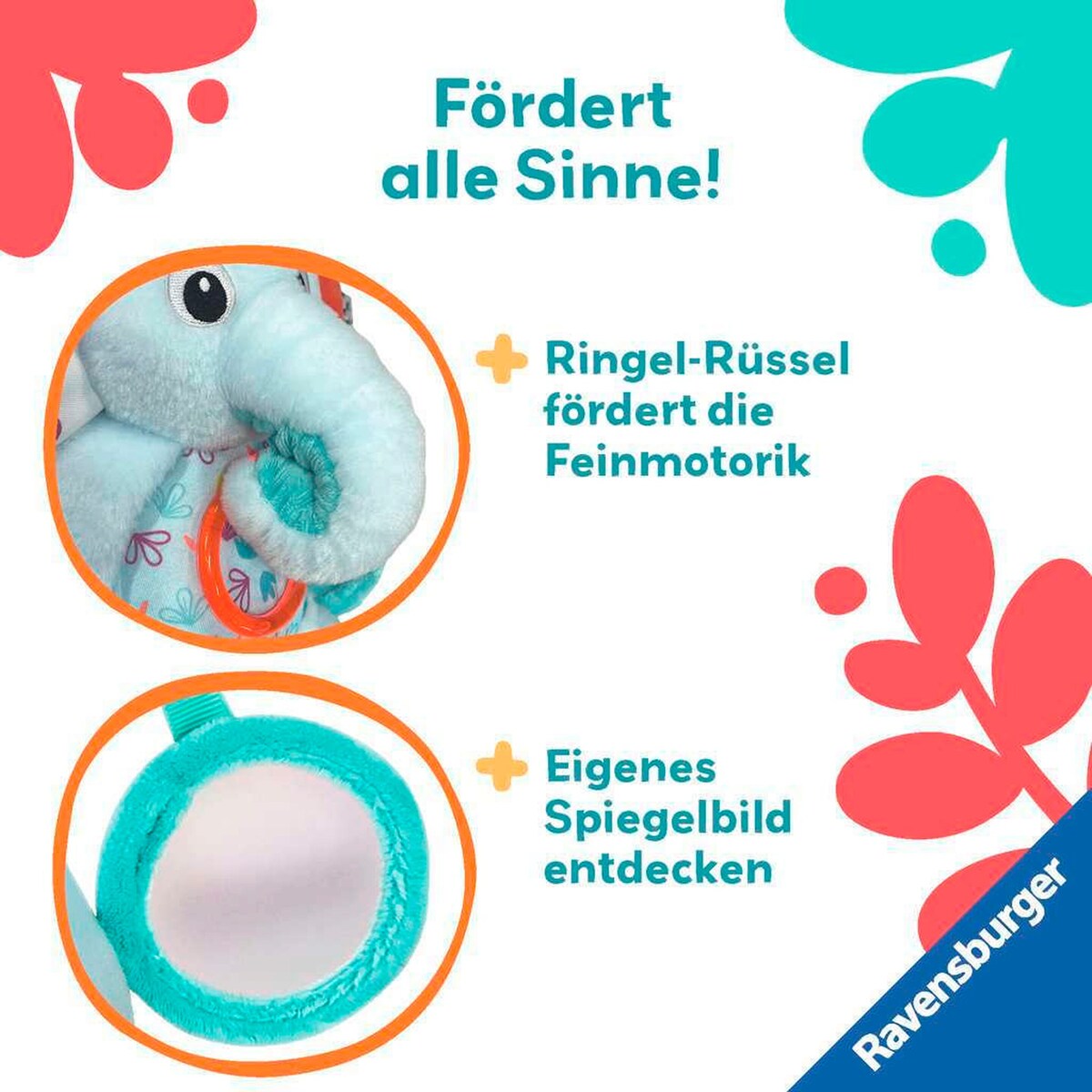 Oppdagerelefant aktivitetsleke festet i barnevogn