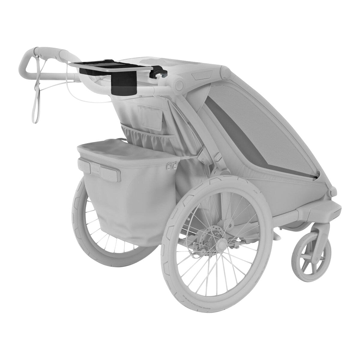 Detalj av glidelåslomme på Organizer for Chariot og Urban Glide sykkeltilhenger