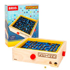 PAC-MAN labyrintspill i tre med retrostil forfra
