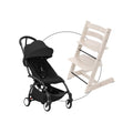 Pakke Tripp Trapp barnestol inkl. YOYO3 stell svart forfra