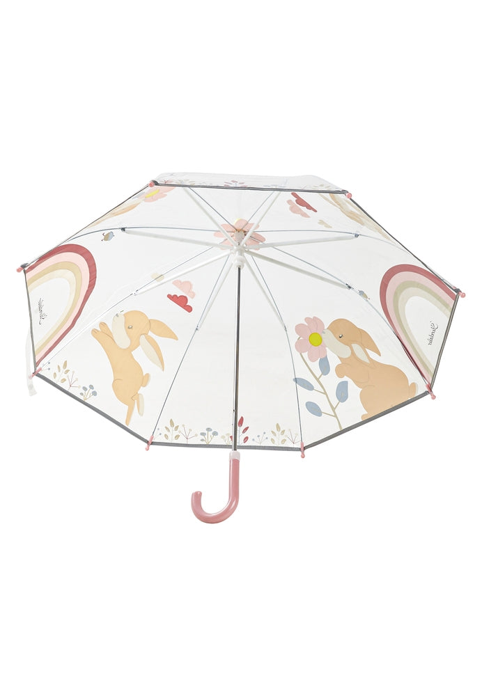Paraply Hanni transparent med refleks for barn bakside