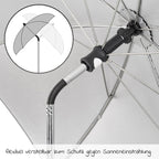 Parasoll til barnevogn og sportsvogn 73 cm montert på vogn