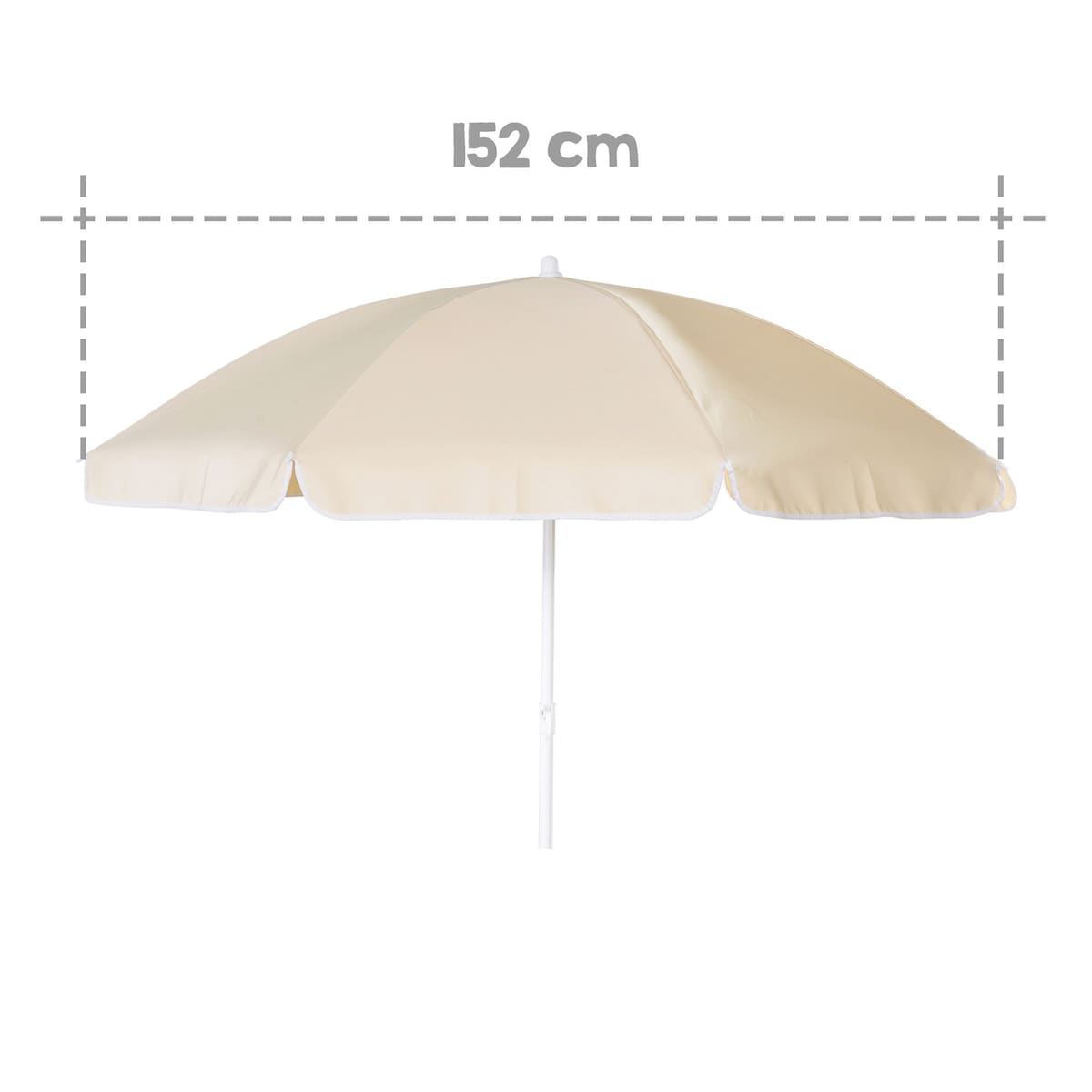 Detalj av parasollsett for Outdoor+ sittegruppene i beige