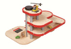 Montert Parkeringshus stort i tre med heis 3 etasjer 60 cm med biler