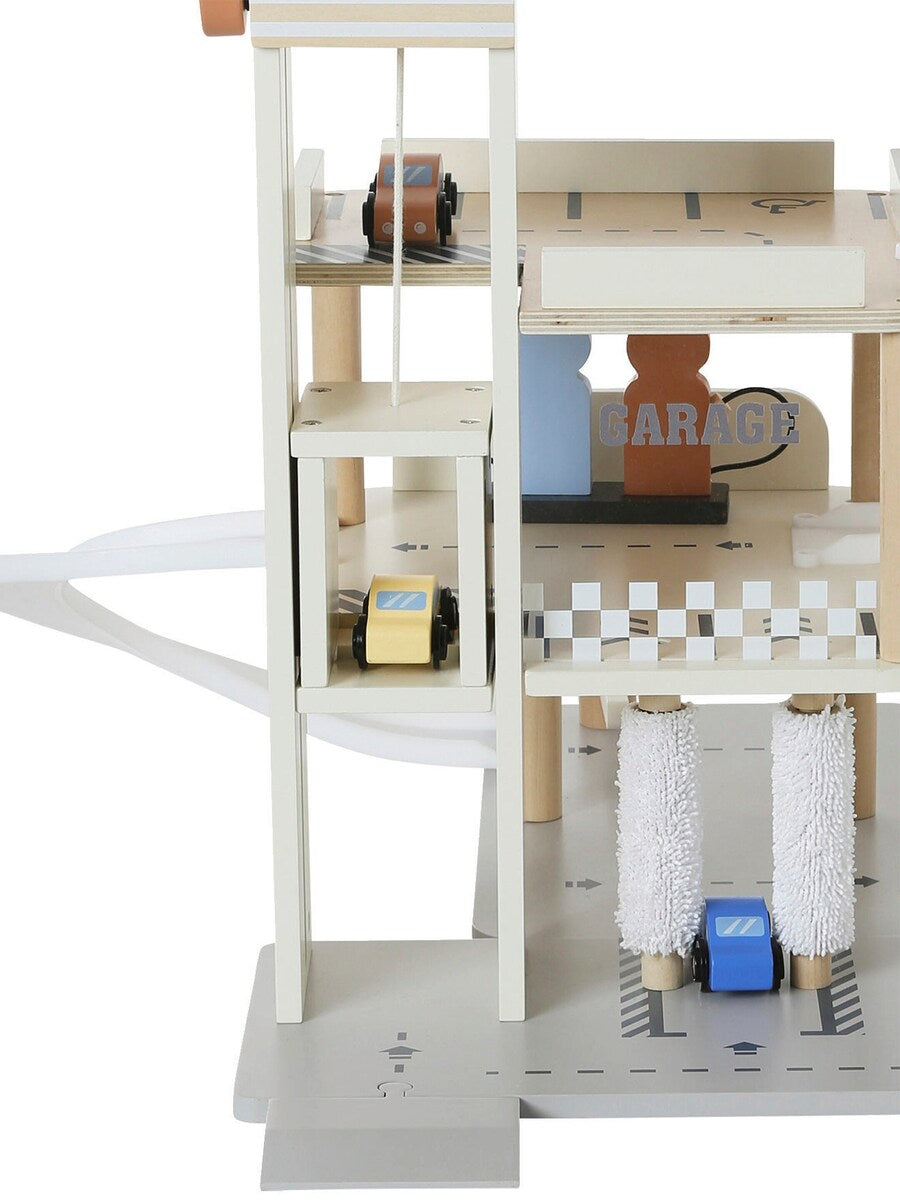 Parkeringshus i tre med 3 etasjer og heis FSC® 50x50 cm med helikopter