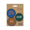 Patches 3-delers sett Little Gang Smile/Fun - Lässig forfra