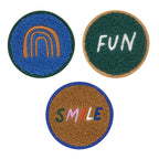 Patches 3-delers sett Little Gang Smile/Fun - Lässig bakside