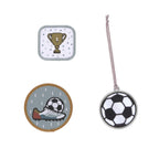 Patches og anheng 3-delers sett fotball - Lässig bakside