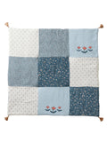Patchwork lekematte og lekegrindinnlegg musselin bomull forfra