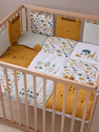 Patchwork leketeppe lekegrindinnlegg SAVANNE musselin forfra