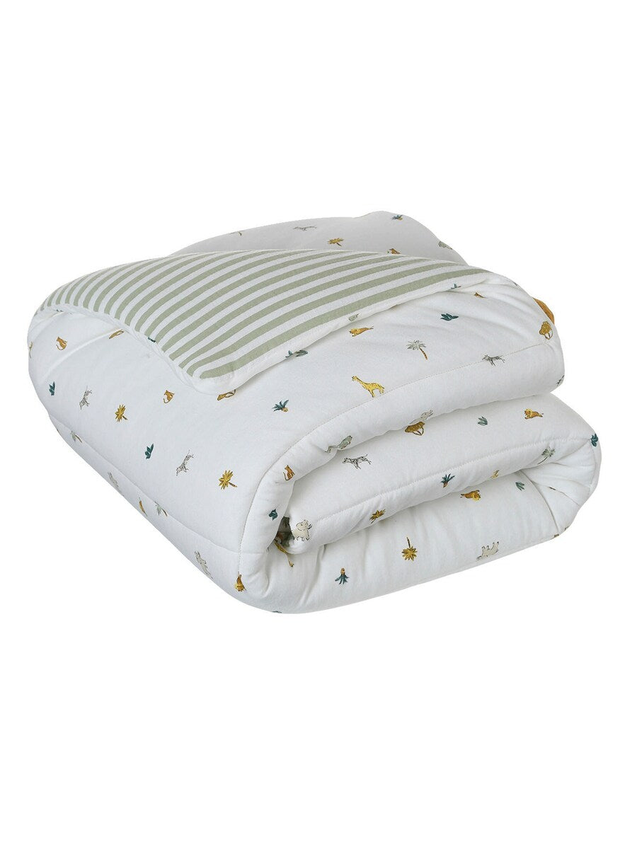 Patchwork leketeppe lekegrindinnlegg SAVANNE musselin bakside med jersey