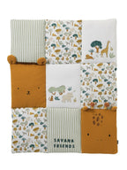 Montert Patchwork leketeppe lekegrindinnlegg SAVANNE i lekegrind
