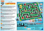 Bakside av Paw Patrol Junior Labyrinth brettspill med instruksjoner