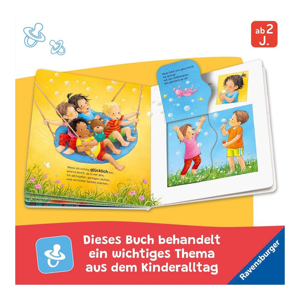 Detalj av klaff i Pekebok om følelser med klaffer og skyvedeler fra 2 år