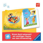 Detalj av klaff i Pekebok om følelser med klaffer og skyvedeler fra 2 år