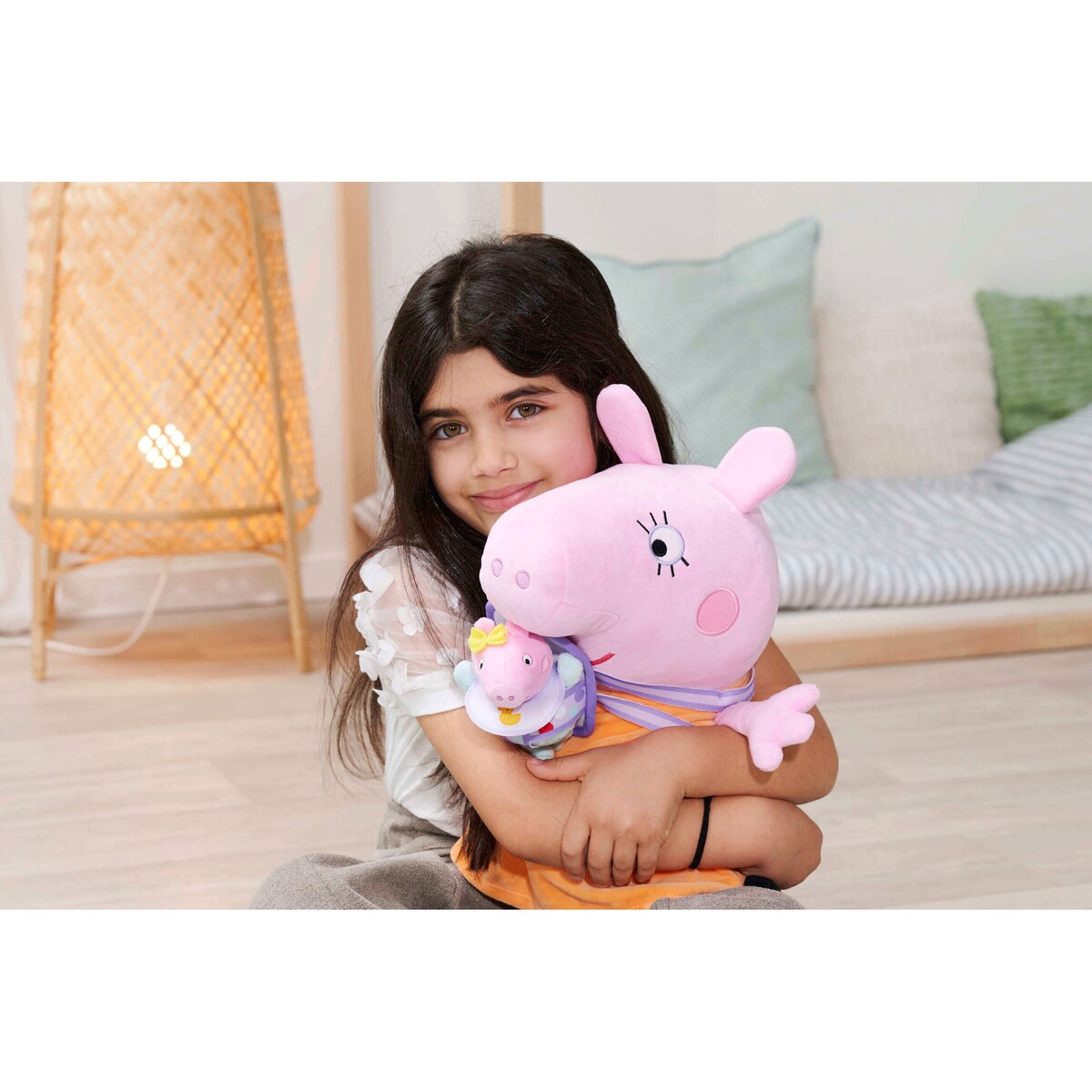 Peppa Pig Mama Wutz kosedyr med baby montert