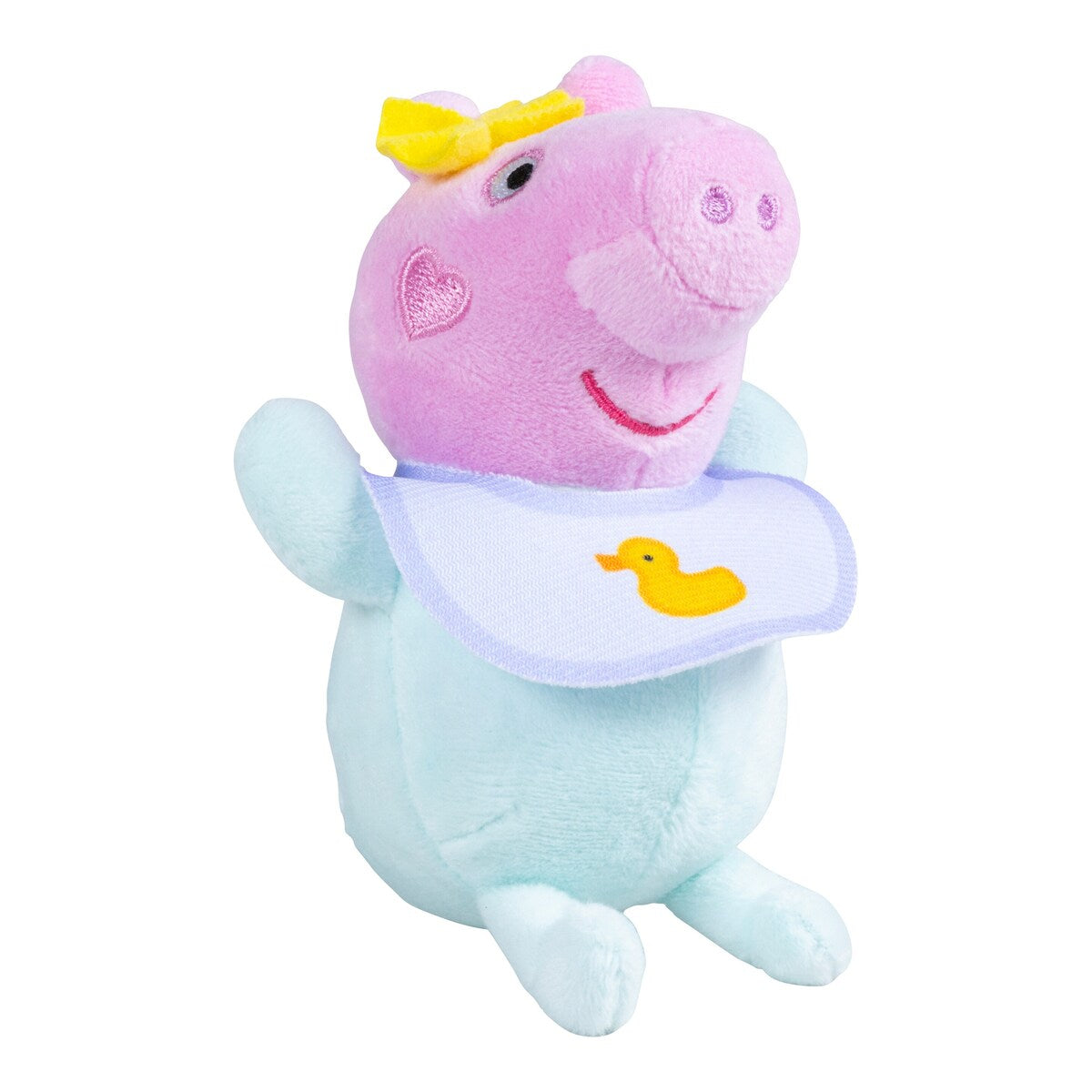 Nærbilde av Peppa Pig Mama Wutz kosedyr med baby