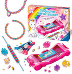 Detalj av perler i Perlearmbånd hobbysett med veveramme fra 5 år