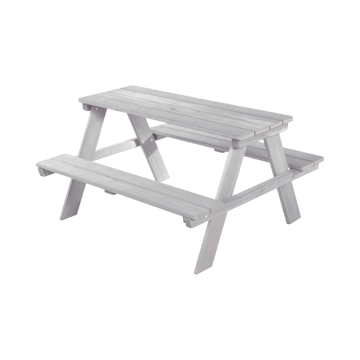 Piknikbord for barn Outdoor Deluxe massivtre 89x84,5 cm forfra