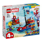 Piratskip fra Spideys team forfra med minifigurer