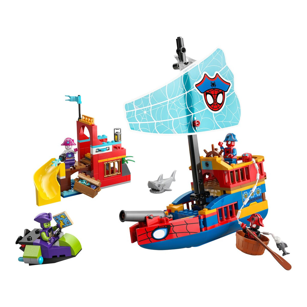 Baksiden av Piratskip fra Spideys team med rutsjebane