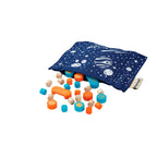 Planetgjettespill i gummitreverk - PlanToys detalj av planeter