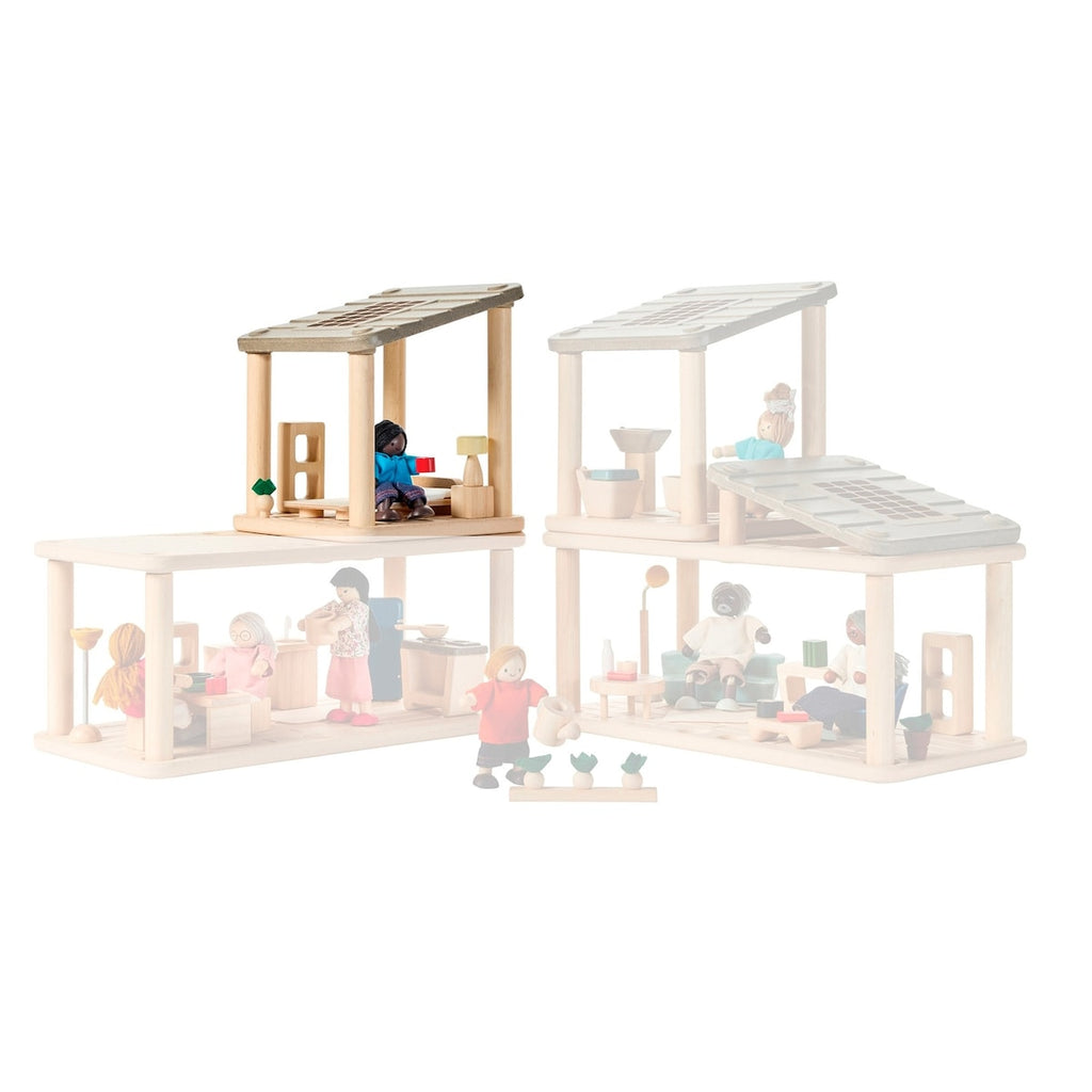PlanSpace soverom i gummitreverk 18x18 cm med lampe
