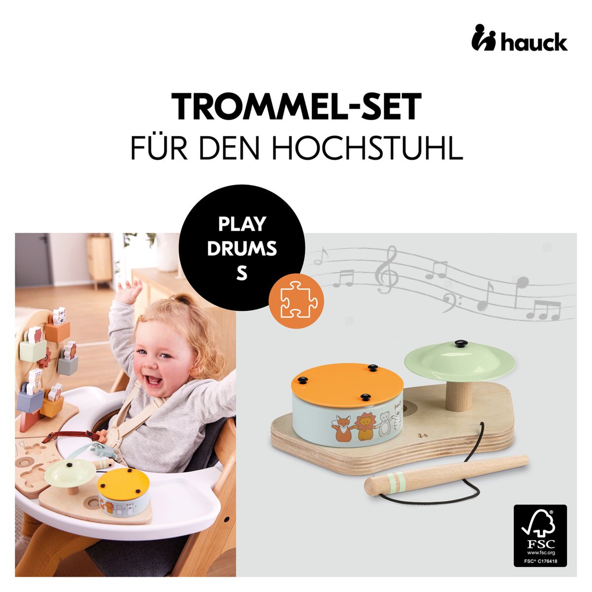 Play Drums S trommelleke til Play Tray bakside