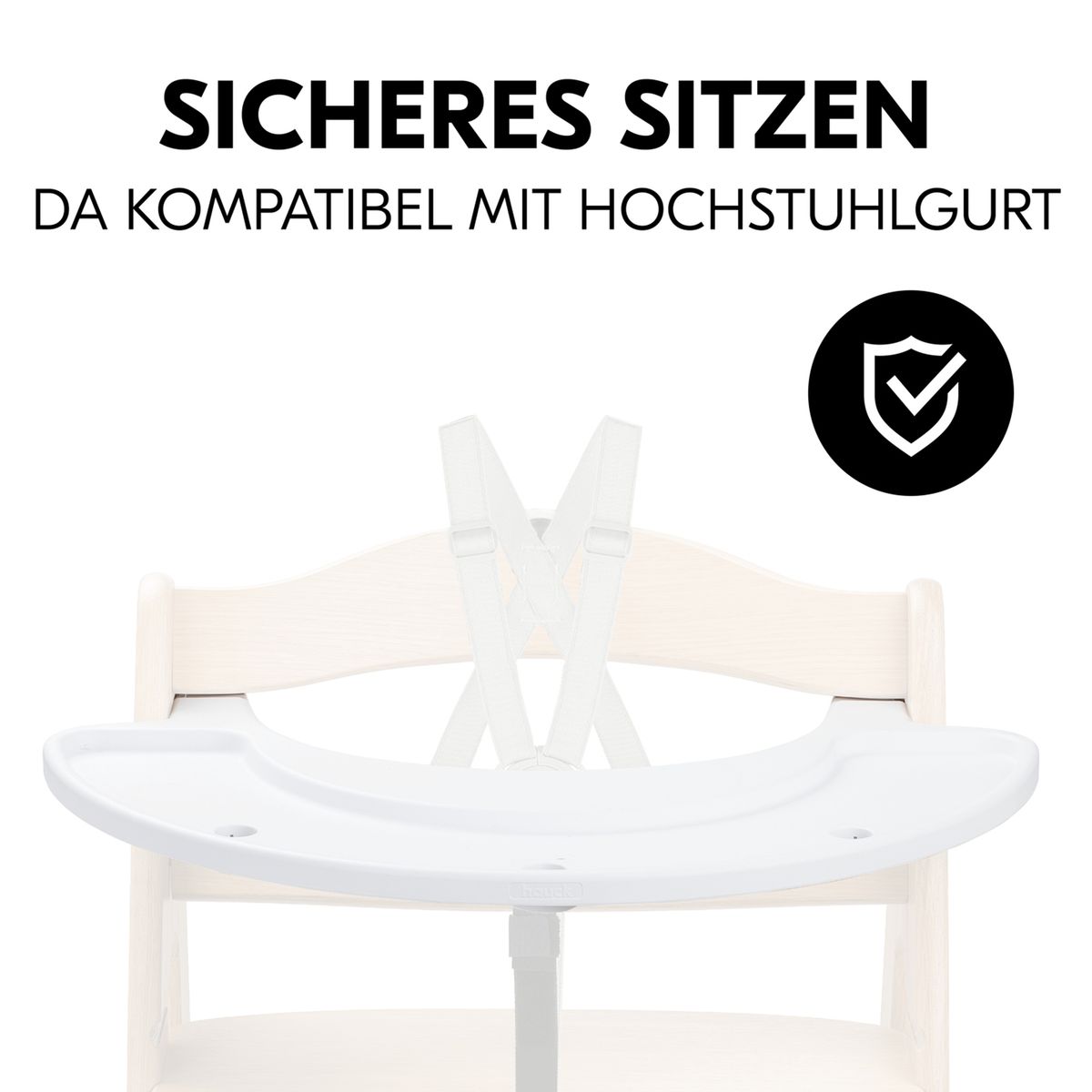 Sideprofil av Play Tray basis uten leker til barnestol Arketa