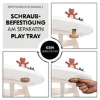 Nærbilde av Play Tray leketillegg Shaking bjørn i FSC-tre