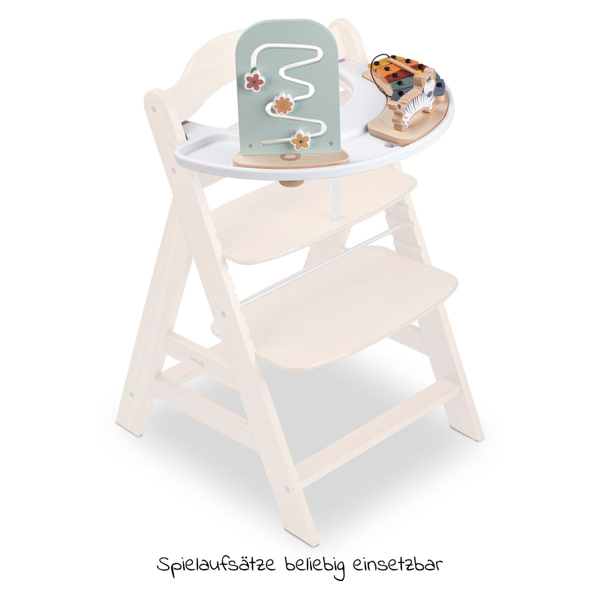 Play Tray motorikkbrett i FSC-tre for barnestol Flowers - Hauck