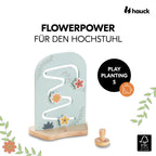 Play Tray motorikkbrett i FSC-tre for barnestol Flowers bakside