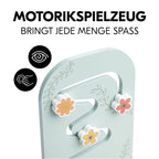 Montert Play Tray motorikkbrett i FSC-tre for barnestol Flowers på barnestol