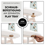 Play Tray motorikkbrett i FSC-tre for barnestol Flowers - Hauck