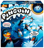 Plitsch-Platsch Pinguin balanseringsspill forfra med spilldeler