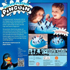 Plitsch-Platsch Pinguin balanseringsspill bakside med spillbase