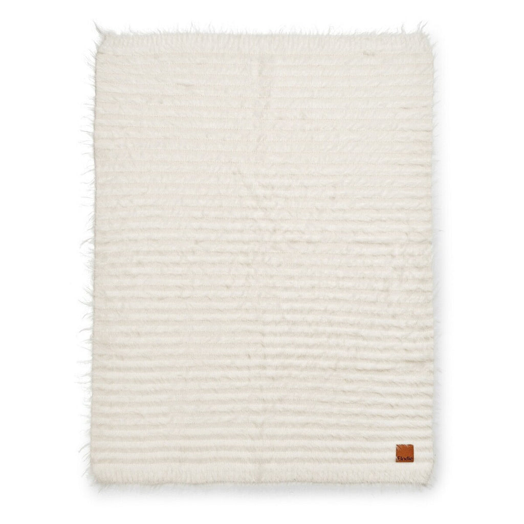 Bakside av Plysjteppe Vanilla White 75x100 cm, nylon/akryl