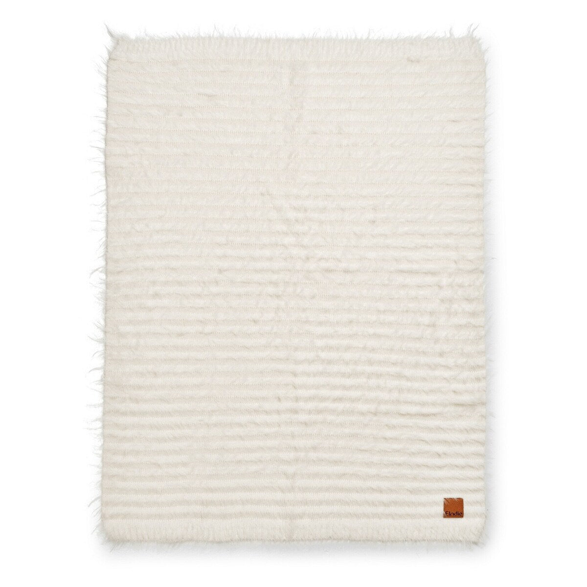 Bakside av Plysjteppe Vanilla White 75x100 cm, nylon/akryl