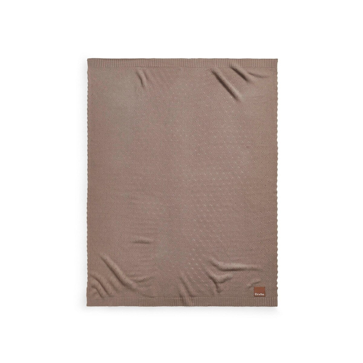 Pointelle babyteppe Tender Taupe 100x75 cm bakside