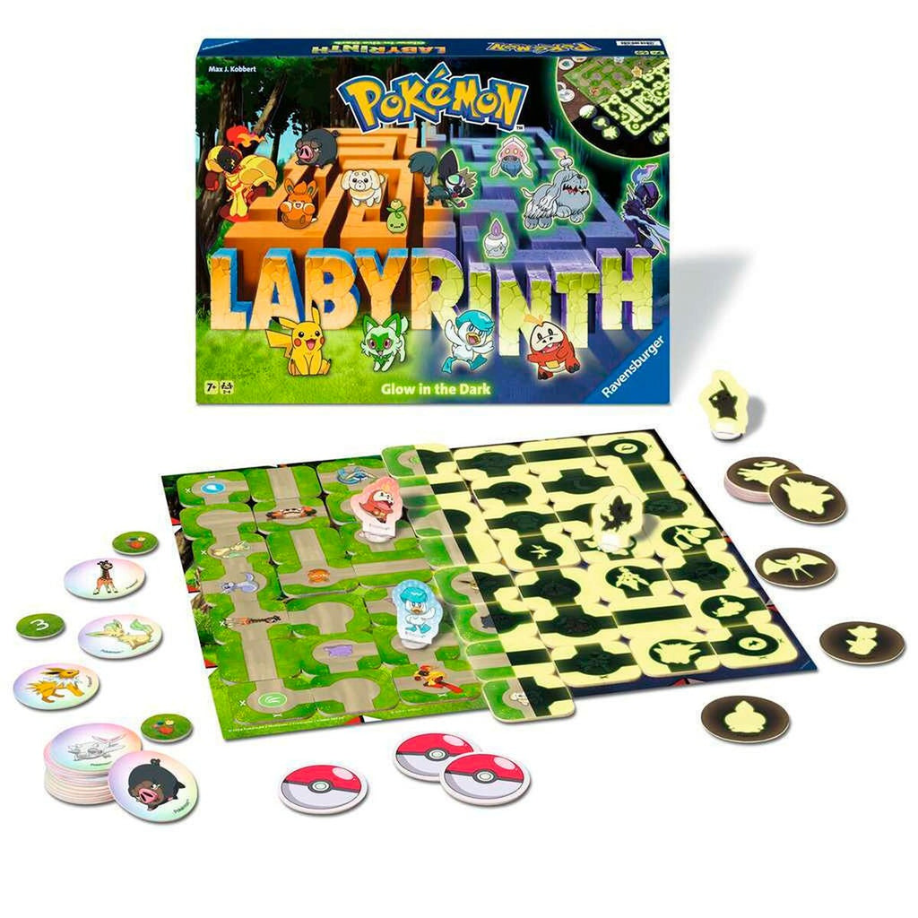 Detalj av lysende labyrintbrikker i Pokémon Labyrinth Glow in the Dark