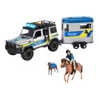 Politibil med hestetrailer 40 cm 1:24 bakside