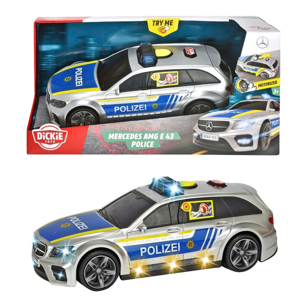Politibil Mercedes Benz E43 AMG 30 cm forfra