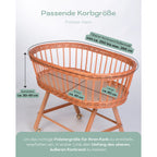 Polstring for vugge liten 75x35 cm bomull montert i vugge